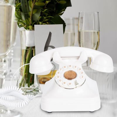 Libro de invitados de bodas elegante teléfono de energía recargable grabador de teléfono vintage para la boda