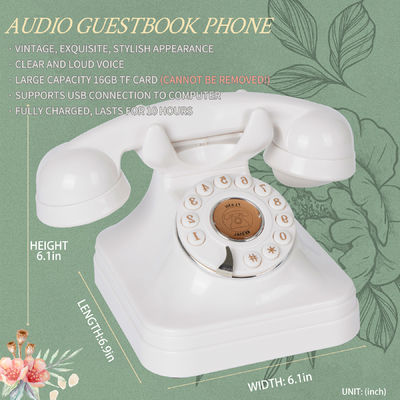 32GB de audio teléfono libro de invitados grabación de voz 10 horas de grabación teléfono boda libro de invitados