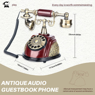 Libro de invitados de audio de diseño retro 2.2 libras Banco de memoria Libro de invitados digital boda