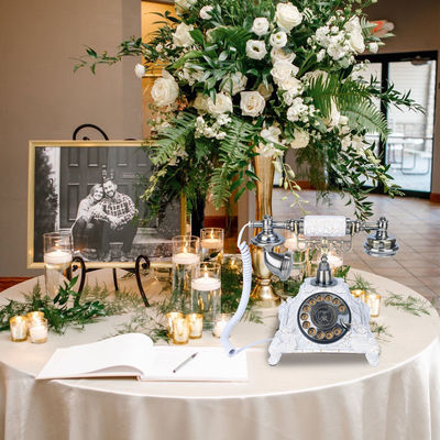 Fiesta Reunión Libro de invitados Teléfono Interfaz USB Teléfono rotativo Mensaje de grabación boda