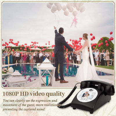 Fiestas Libro de invitados de vídeo con audio claro Operación sencilla Libro de invitados de audio de boda