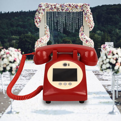Registro de mensajes de vídeo Libro de invitados Registro de teléfono de boda roja para cualquier celebración