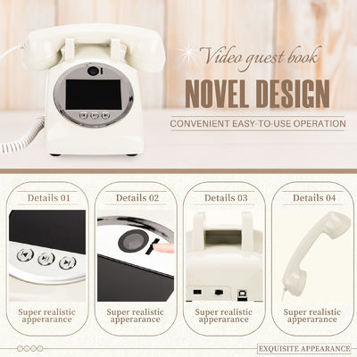 Libro de invitados de vídeo blanco de plástico USB compatible con teléfono Libro de invitados para duchas