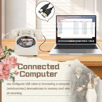 Libro de invitados de vídeo blanco de plástico USB compatible con teléfono Libro de invitados para duchas