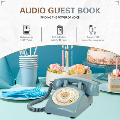 Recargable de audio de grabación de invitados libro de boda libro de invitados con reproducción transferencia USB
