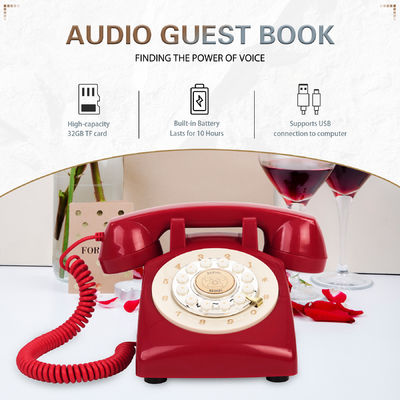 Libro de invitados de audio personalizado para la boda Libro de invitados de voz 32GB para deseos de preservación