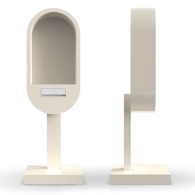 Telefono blanco con audiobook para invitados