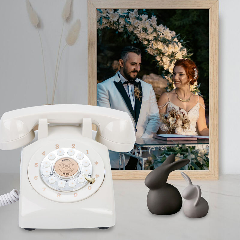 Momentos especiales USB teléfono libro de invitados para la boda audio teléfono libro de invitados alquiler blanco